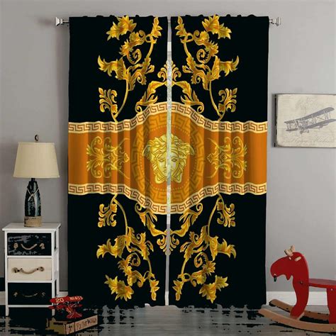 versace curtains black|versace curtains for living room.